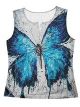 Sleeveless V-neck Butterfly Print Tank Top - Tanks - INS | Online Fashion Free Shipping Clothing, Dresses, Tops, Shoes - 05/06/2021 - Category_Tanks - Color_Black