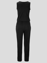 Sleeveless Zipper V-neck Solid Jumpsuit - Jumpsuit & Rompers - INS | Online Fashion Free Shipping Clothing, Dresses, Tops, Shoes - 16/07/2021 - 20-30 - Bottoms