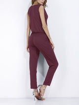 Sleeveless Zipper V-neck Solid Jumpsuit - Jumpsuit & Rompers - INS | Online Fashion Free Shipping Clothing, Dresses, Tops, Shoes - 16/07/2021 - 20-30 - Bottoms