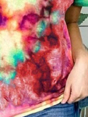 Slim Slimming Tie-dye Short-sleeved T-shirt - T-shirts - INS | Online Fashion Free Shipping Clothing, Dresses, Tops, Shoes - 10-20 - 29/06/2021 - color-blue