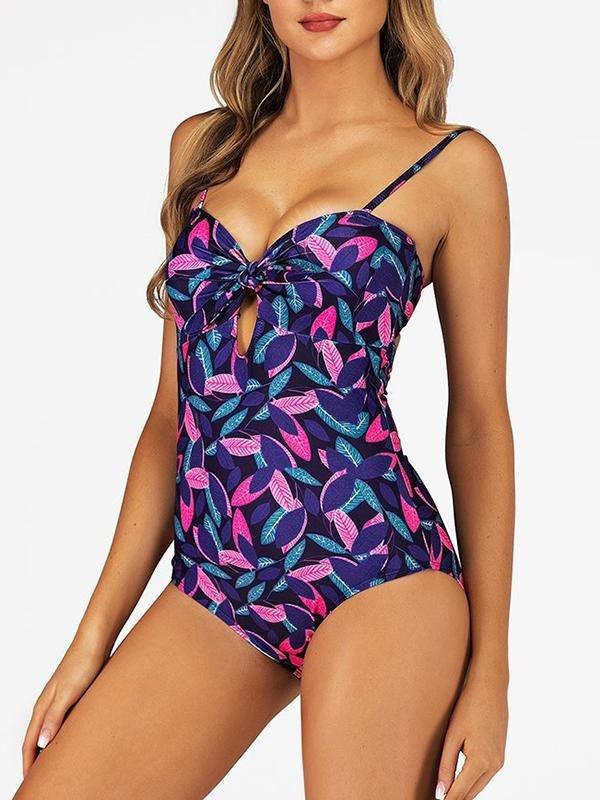 Slim Sling One-piece Bodycon Swimsuit - Swimsuits - INS | Online Fashion Free Shipping Clothing, Dresses, Tops, Shoes - 06/04/2021 - AMZ - Color_Purple