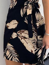 Slim V-neck Print Strapless Dress - Mini Dresses - INS | Online Fashion Free Shipping Clothing, Dresses, Tops, Shoes - 15/06/2021 - Color_Black - Color_Green