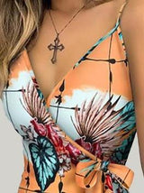 Slim V-neck Print Strapless Dress - Mini Dresses - INS | Online Fashion Free Shipping Clothing, Dresses, Tops, Shoes - 15/06/2021 - Color_Black - Color_Green