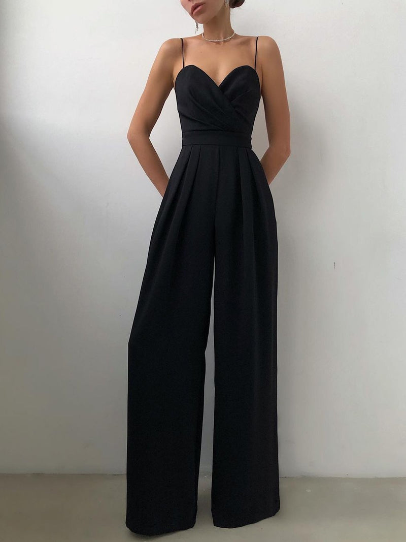 Sling Waist Straight Mopping Minimalist Jumpsuit - Jumpsuits & Rompers - INS | Online Fashion Free Shipping Clothing, Dresses, Tops, Shoes - 02/07/2021 - 30-40 - Bottom