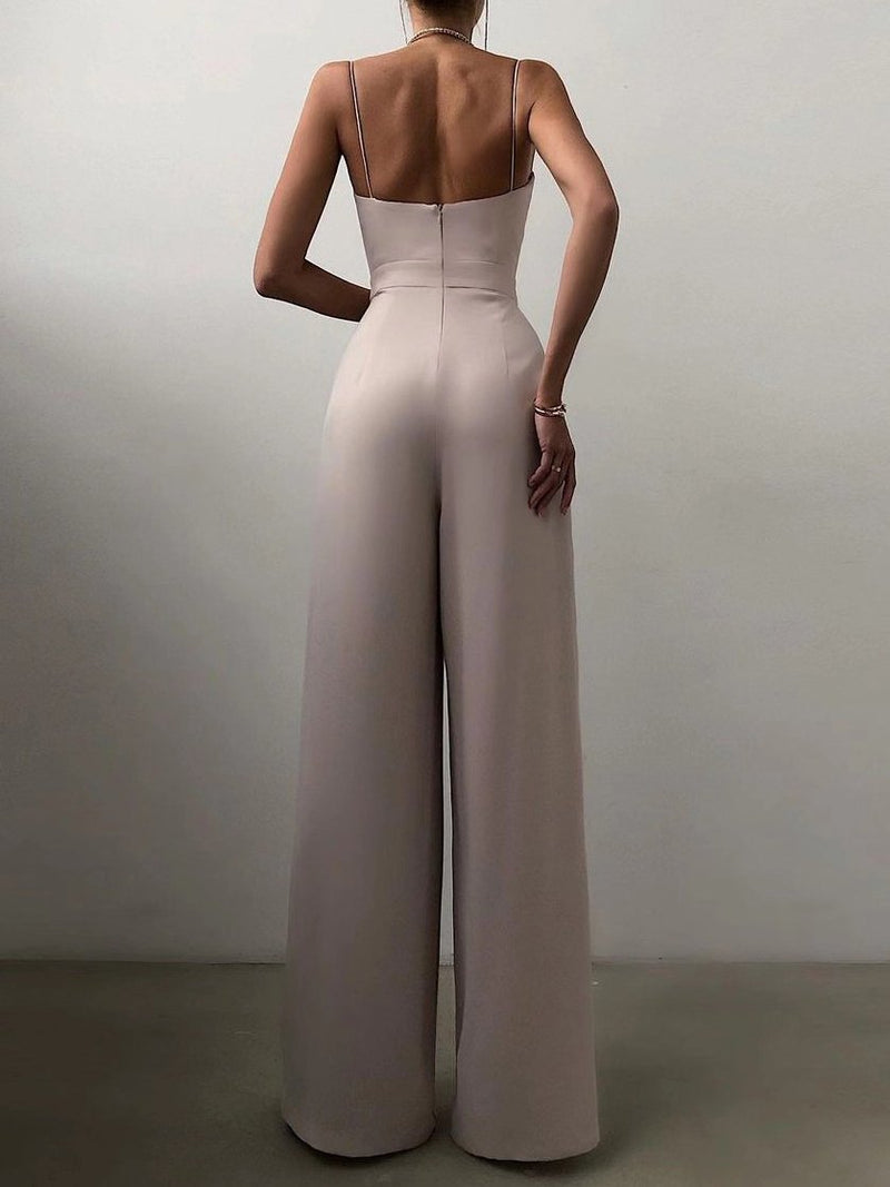 Sling Waist Straight Mopping Minimalist Jumpsuit - Jumpsuits & Rompers - INS | Online Fashion Free Shipping Clothing, Dresses, Tops, Shoes - 02/07/2021 - 30-40 - Bottom