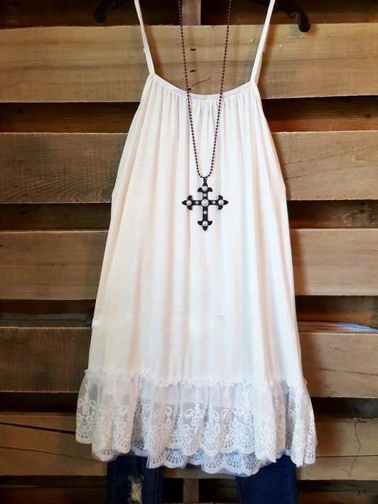 SLIP ON DRESS - WHITE - INS | Online Fashion Free Shipping Clothing, Dresses, Tops, Shoes