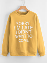 Slogan Graphic Drop Shoulder Sweatshirt - INS | Online Fashion Free Shipping Clothing, Dresses, Tops, Shoes