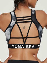 Slogan Graphic Tie Dye Contrast Binding Sports Bra - Activewear - INS | Online Fashion Free Shipping Clothing, Dresses, Tops, Shoes - 02/04/2021 - 0204V3 - Activewear