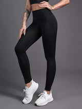 Slogan Graphic Wide Waistband Sports Leggings - INS | Online Fashion Free Shipping Clothing, Dresses, Tops, Shoes