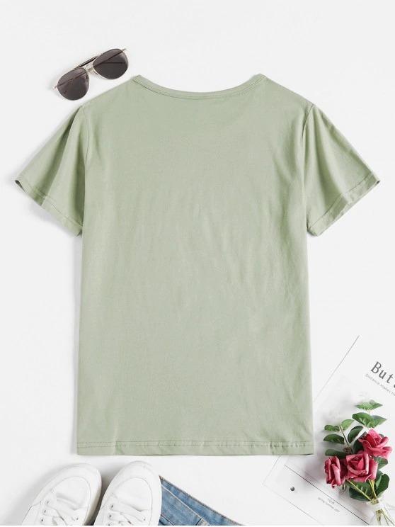 Slogan Short Sleeve Casual T-shirt - INS | Online Fashion Free Shipping Clothing, Dresses, Tops, Shoes