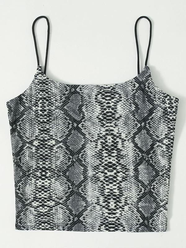 Snakeskin Pattern Cami Top - INS | Online Fashion Free Shipping Clothing, Dresses, Tops, Shoes