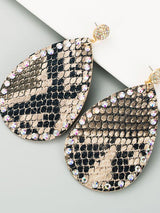 Snakeskin pattern diamond retro ethnic style earrings - INS | Online Fashion Free Shipping Clothing, Dresses, Tops, Shoes