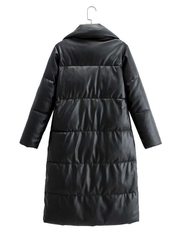 Snap Button Front Puffer Coat - INS | Online Fashion Free Shipping Clothing, Dresses, Tops, Shoes