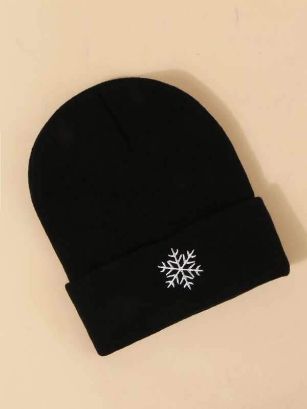 Snowflake Embroidery Knit Beanie - INS | Online Fashion Free Shipping Clothing, Dresses, Tops, Shoes