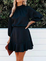 Solid Color Back Straps Mini Dress - Mini Dresses - INS | Online Fashion Free Shipping Clothing, Dresses, Tops, Shoes - 09/06/2021 - Color_Black - Color_Pink