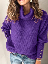 Solid Color Knit Sweater - INS | Online Fashion Free Shipping Clothing, Dresses, Tops, Shoes