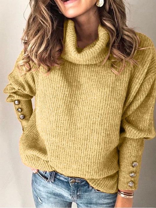 Solid Color Knit Sweater - INS | Online Fashion Free Shipping Clothing, Dresses, Tops, Shoes