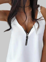 Solid Color Zipper Pullover Tank Top - Tank Tops - INS | Online Fashion Free Shipping Clothing, Dresses, Tops, Shoes - 04/06/2021 - Color_Black - Color_Pink