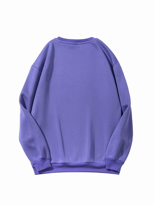 Solid Drop Shoulder Sweatshirt - INS | Online Fashion Free Shipping Clothing, Dresses, Tops, Shoes