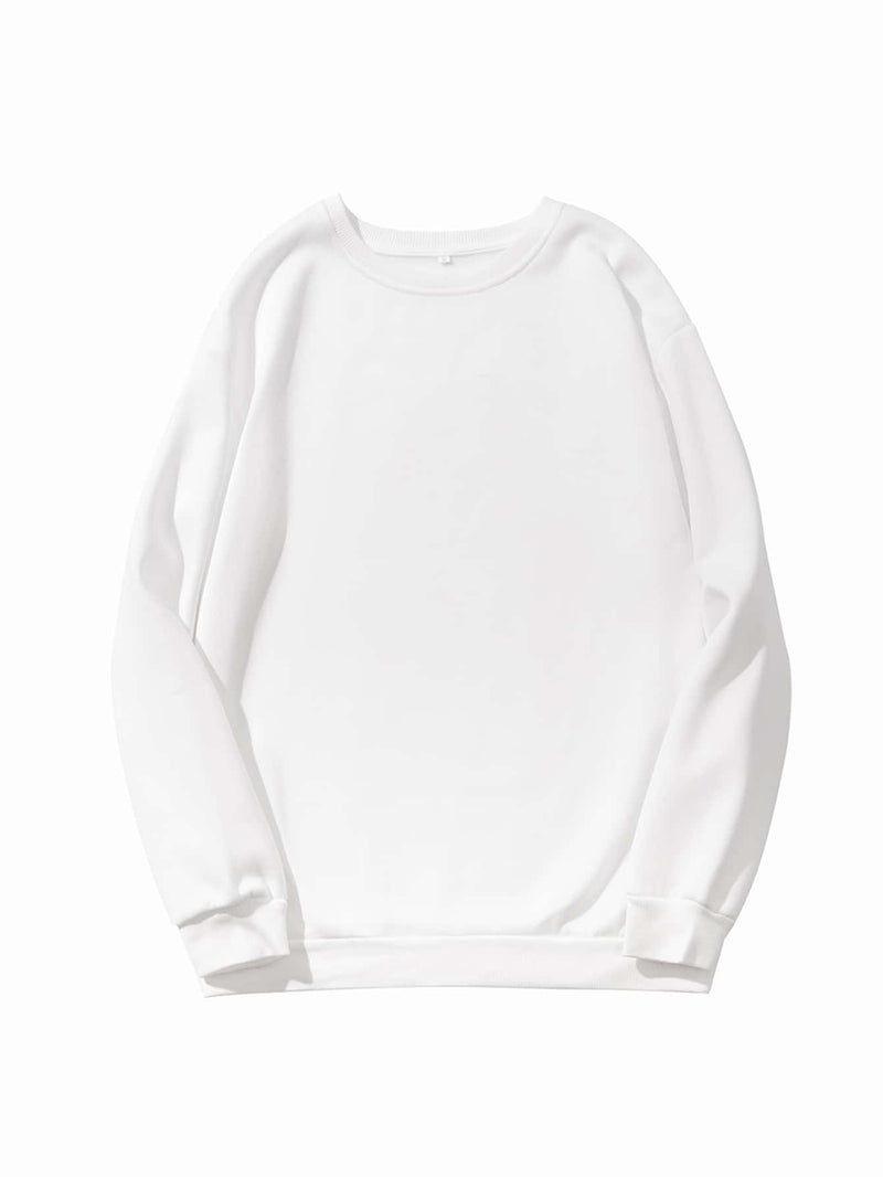 Solid Drop Shoulder Sweatshirt - INS | Online Fashion Free Shipping Clothing, Dresses, Tops, Shoes