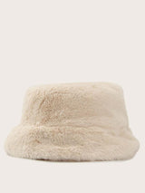 Solid Fluffy Bucket Hat - INS | Online Fashion Free Shipping Clothing, Dresses, Tops, Shoes