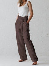 Solid High-waist Pleated Trousers Casual Pants - Pants - INS | Online Fashion Free Shipping Clothing, Dresses, Tops, Shoes - 12/07/2021 - 20-30 - Bottoms