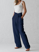 Solid High-waist Pleated Trousers Casual Pants - Pants - INS | Online Fashion Free Shipping Clothing, Dresses, Tops, Shoes - 12/07/2021 - 20-30 - Bottoms