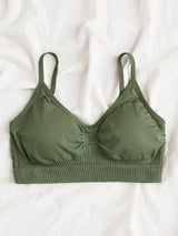 Solid Ribbed Bralette - INS | Online Fashion Free Shipping Clothing, Dresses, Tops, Shoes