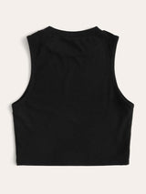 Solid Ribbed Cropped Tank Top - INS | Online Fashion Free Shipping Clothing, Dresses, Tops, Shoes