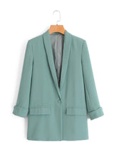 Solid Shawl Collar Blazer - INS | Online Fashion Free Shipping Clothing, Dresses, Tops, Shoes