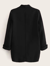 Solid Shawl Collar Blazer - INS | Online Fashion Free Shipping Clothing, Dresses, Tops, Shoes