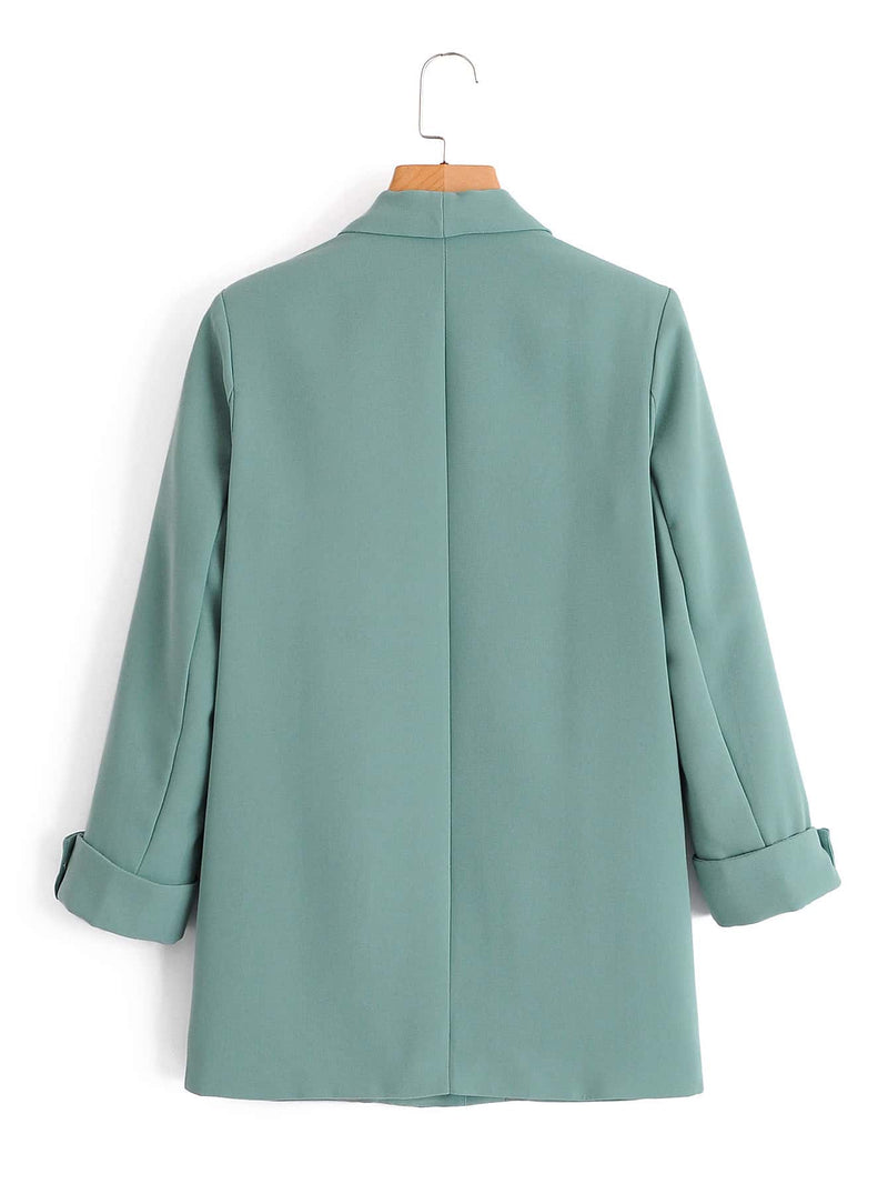 Solid Shawl Collar Blazer - INS | Online Fashion Free Shipping Clothing, Dresses, Tops, Shoes