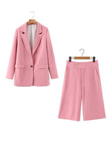 Solid Single Button Blazer - INS | Online Fashion Free Shipping Clothing, Dresses, Tops, Shoes