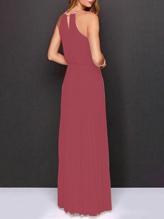 Solid Sleeveless Off-shoulder Dress - Maxi Dresses - INS | Online Fashion Free Shipping Clothing, Dresses, Tops, Shoes - 10-20 - 21/07/2021 - color-black