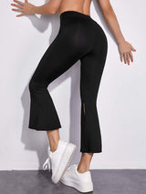 Solid Split Flare Sports Pants - INS | Online Fashion Free Shipping Clothing, Dresses, Tops, Shoes