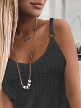 Spaghetti Strap Plain Top - Tank Tops - INS | Online Fashion Free Shipping Clothing, Dresses, Tops, Shoes - 27/04/2021 - Color_Black - Color_White