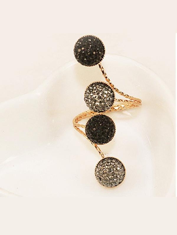 Spiral Design Ring With Rhinestone 1pc - INS | Online Fashion Free Shipping Clothing, Dresses, Tops, Shoes