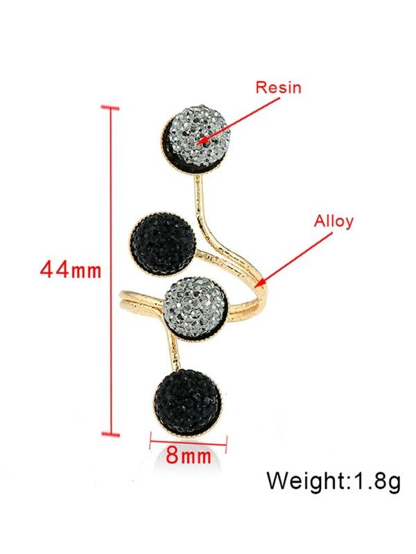 Spiral Design Ring With Rhinestone 1pc - INS | Online Fashion Free Shipping Clothing, Dresses, Tops, Shoes