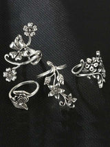 Spiral Flower Wrap Ring Set 4pcs - INS | Online Fashion Free Shipping Clothing, Dresses, Tops, Shoes