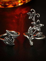 Spiral Flower Wrap Ring Set 4pcs - INS | Online Fashion Free Shipping Clothing, Dresses, Tops, Shoes