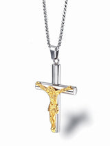 Stainless Steel Plated with Jesus Christ Crucifix Cross Pendant - Necklaces - INS | Online Fashion Free Shipping Clothing, Dresses, Tops, Shoes - 03/01/2021 - Accs & Jewelry - Charms & Pendants