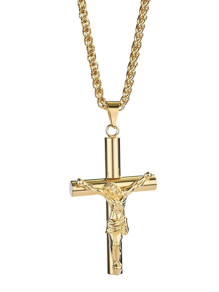 Stainless Steel Plated with Jesus Christ Crucifix Cross Pendant - Necklaces - INS | Online Fashion Free Shipping Clothing, Dresses, Tops, Shoes - 03/01/2021 - Accs & Jewelry - Charms & Pendants