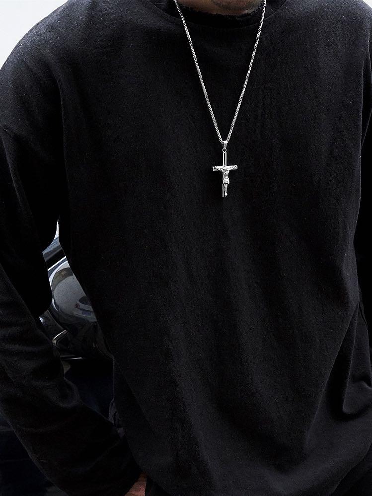 Stainless Steel Plated with Jesus Christ Crucifix Cross Pendant - Necklaces - INS | Online Fashion Free Shipping Clothing, Dresses, Tops, Shoes - 03/01/2021 - Accs & Jewelry - Charms & Pendants