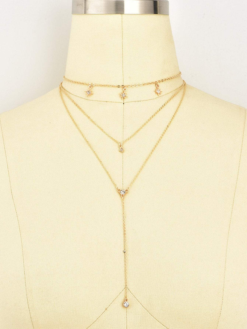 Star Detail Lariats Layered Necklace - INS | Online Fashion Free Shipping Clothing, Dresses, Tops, Shoes