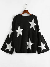 Star Flare Sleeve Jumper Sweater - INS | Online Fashion Free Shipping Clothing, Dresses, Tops, Shoes