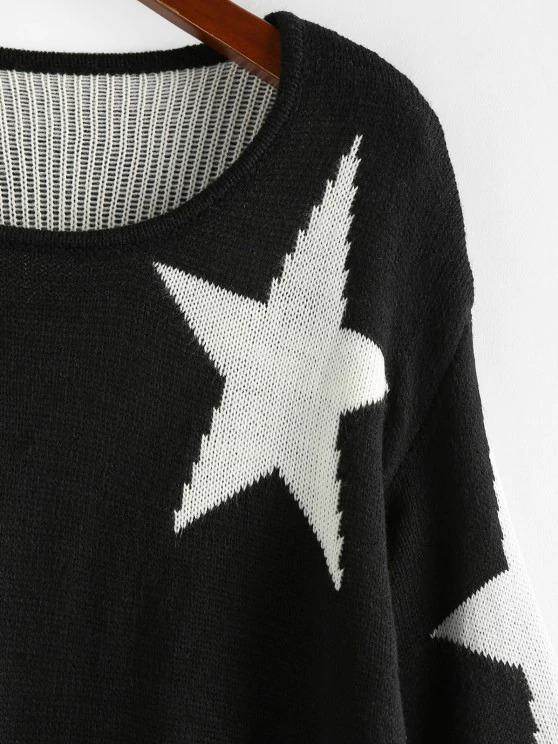 Star Flare Sleeve Jumper Sweater - INS | Online Fashion Free Shipping Clothing, Dresses, Tops, Shoes