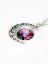 Star Sky Round & Moon Pendant Necklace - INS | Online Fashion Free Shipping Clothing, Dresses, Tops, Shoes