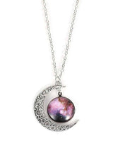 Star Sky Round & Moon Pendant Necklace - INS | Online Fashion Free Shipping Clothing, Dresses, Tops, Shoes