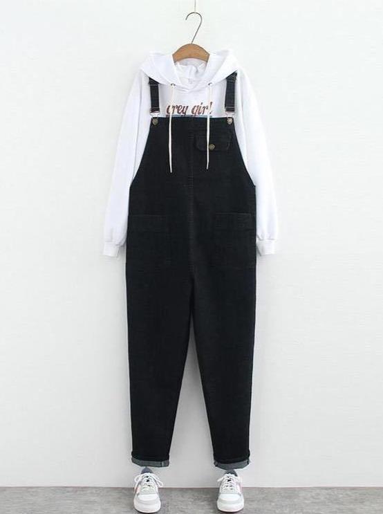 Straight Dark-Wash Plus-Size Jean Overalls - Overalls - INS | Online Fashion Free Shipping Clothing, Dresses, Tops, Shoes - 02//03/2021 - Black - Color_Black