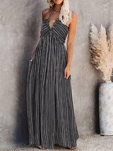 Strap Deep V Neck Sleeveless Split Dress - Maxi Dresses - INS | Online Fashion Free Shipping Clothing, Dresses, Tops, Shoes - 12/07/2021 - 30-40 - Category_Maxi Dresses